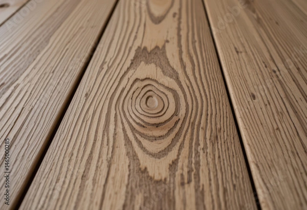 Obraz Natural Wooden Planks with Detailed Grain and Knotted Texture Close-Up