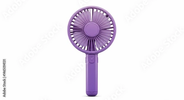 Fototapeta Portable Purple Handheld Fan – Stylish, Lightweight Cooling for Any Occasion