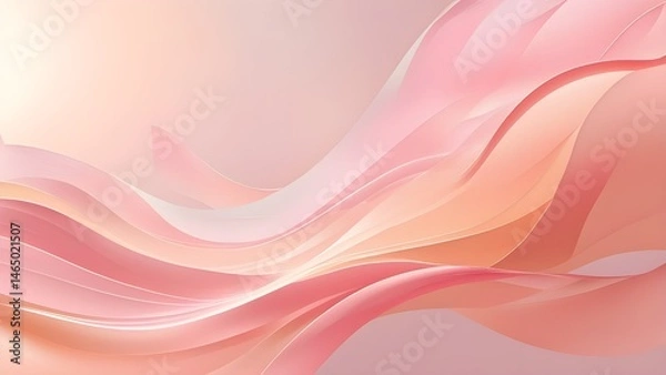 Fototapeta Soft Pink and Peach Minimalist 4K Desktop Wallpaper – AI Generated Image