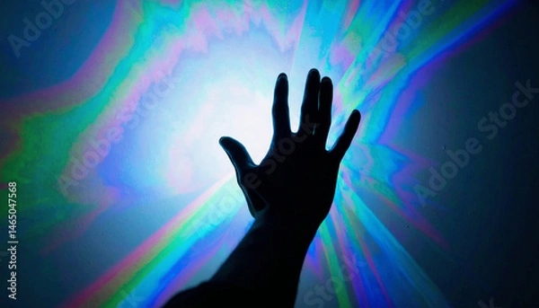 Fototapeta 闇に潜む手、守る壁