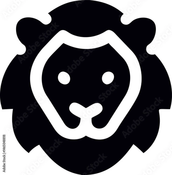 Fototapeta Lion vector icon, lion icon, lion vector, lion black vector icon