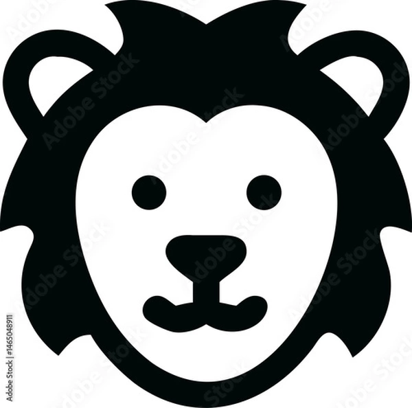 Fototapeta Lion vector icon, lion icon, lion vector, lion black vector icon