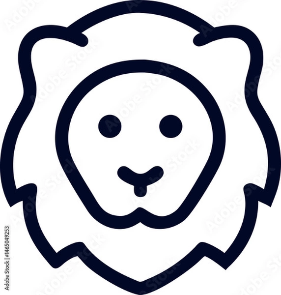 Fototapeta Lion vector icon, lion icon, lion vector, lion black vector icon