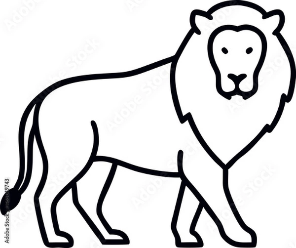 Fototapeta Lion vector icon, lion icon, lion vector, lion black vector icon