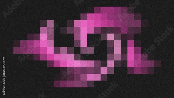 Fototapeta 4K Digital pixel grainy gradient with a colorful soft noise effect. A unique blend of vintage vibes and lo-fi VHS Glitch Texture.