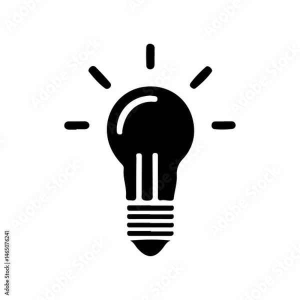 Fototapeta AI Generated Light Vector Silhouette Isolate White Background