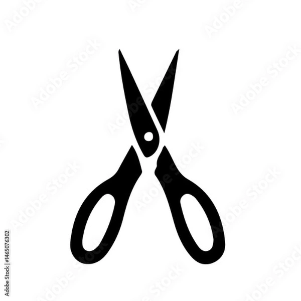 Fototapeta AI Generated Scissor Vector Silhouette Isolate White Background