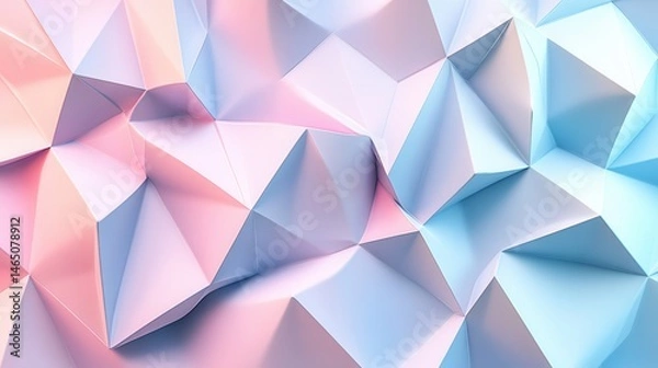 Obraz Abstract polygonal surface with soft pastel colors (1)