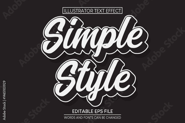 Fototapeta SIMPLE STYLE TEXT EFFECT