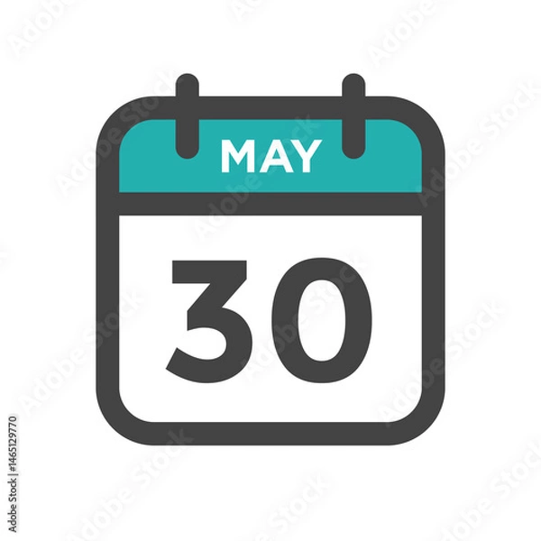 Fototapeta May 30 Calendar Day or Calender Date Deadline or Appointment