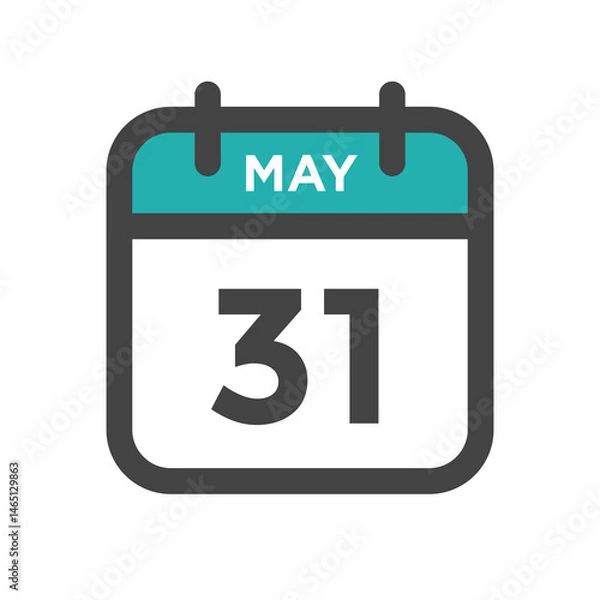 Fototapeta May 31 Calendar Day or Calender Date - Deadline or Appointment