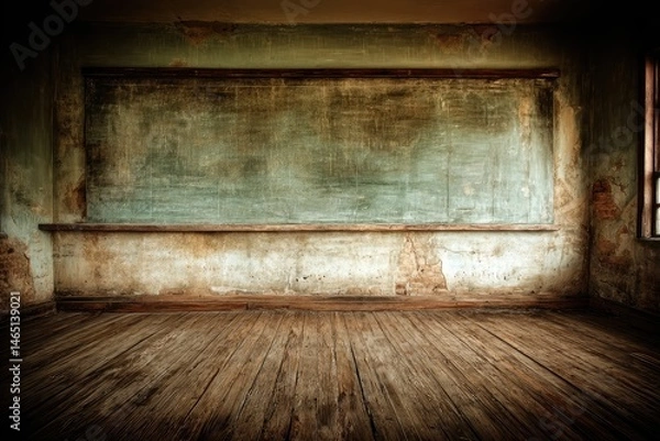 Fototapeta Empty classroom, aged