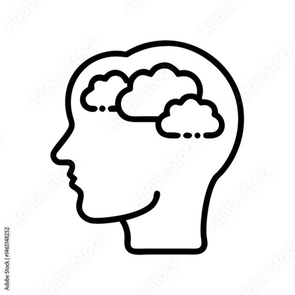 Obraz Mind Concept with Clouds Representing Thoughts  