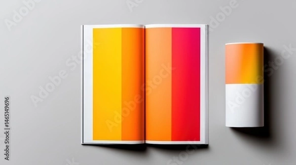 Fototapeta A striking magazine cover showcasing bold typography and a minimalist layout, featuring a vibrant color palette that captures attention. The text is strategically placed to create a flow that guides