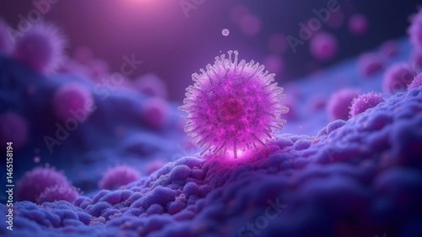 Fototapeta Microscopic dynamics of immune cells