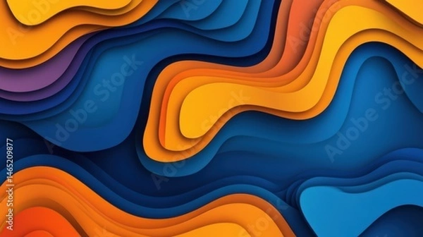 Fototapeta Abstract colorful gradient frame line. shape texture blue wallpaper background.