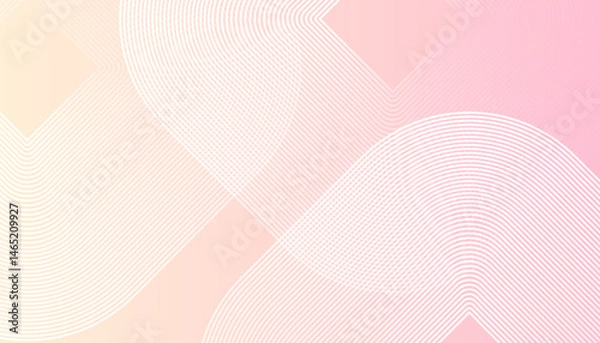 Fototapeta pink and yellow abstract background. Geometric stripe line art design. Modern geometric pattern. Futuristic style. pastel colorful, pink and yellow gradations.