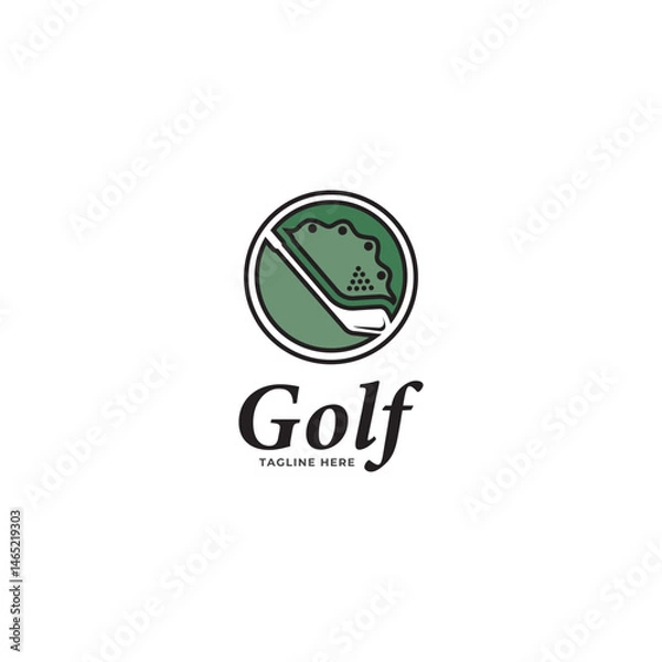 Fototapeta Golf logo design vector template, Vector label of golf, Logo of golf championship, illustration, Creative icon, design concept
