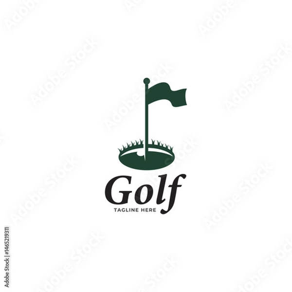 Fototapeta Golf logo design vector template, Vector label of golf, Logo of golf championship, illustration, Creative icon, design concept
