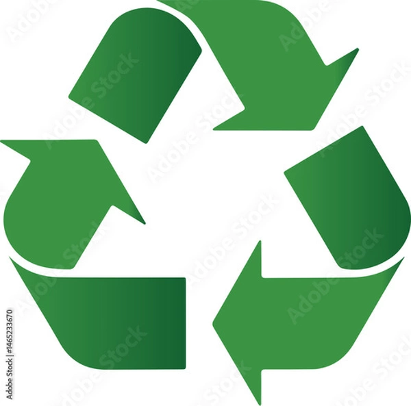 Obraz green recycle symbol vector illustration