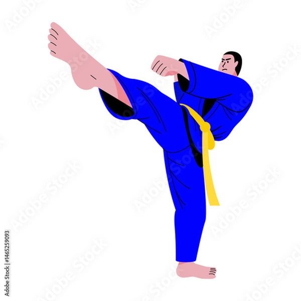 Obraz A flat style illustration of martial arts