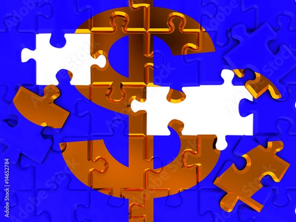 Obraz business puzzle