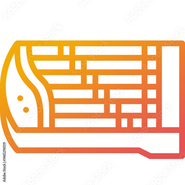 Fototapeta guzheng gradient line icon