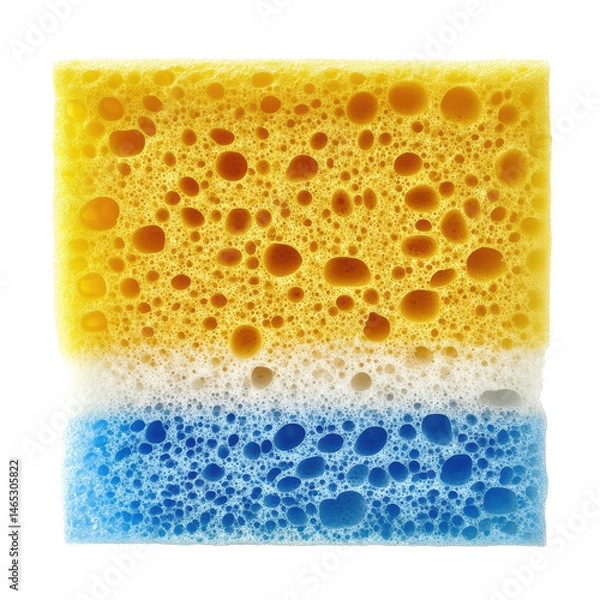 Fototapeta Isolated Three-Layer Cleaning Sponge
