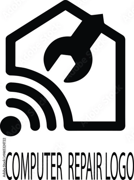 Fototapeta Computer logo design 