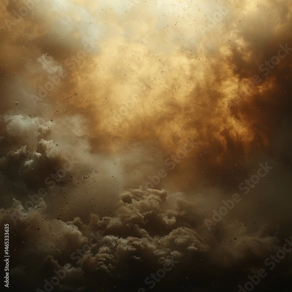 Obraz Apocalyptic Storm Dramatic Cloudscape in Fiery Hues