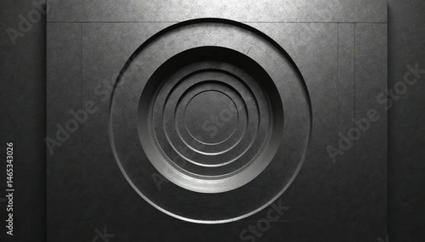 Fototapeta Subtle grayscale gradient forming concentric circles and squares, concentric, repeating, shade