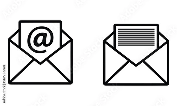 Obraz email icon vector on white background