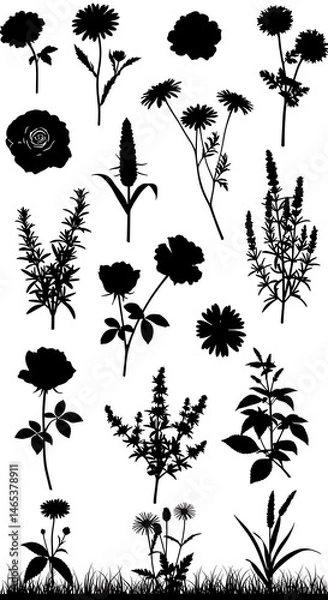 Fototapeta Botanical Nocturne AI Generated