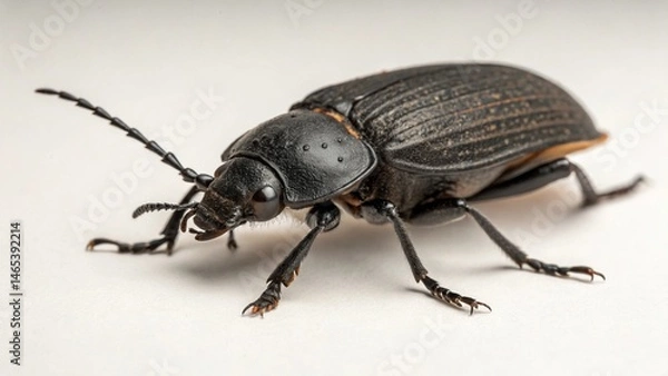 Fototapeta Carrion Beetle on studio background