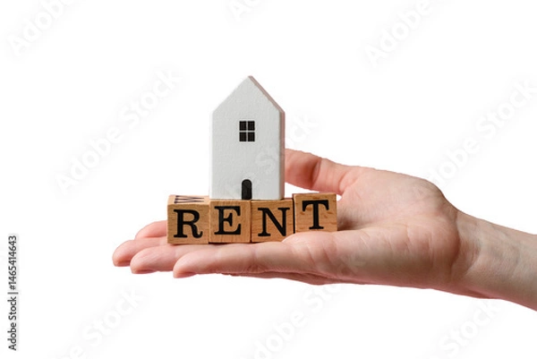 Fototapeta Renting a house, buying a property, renting a car, buying and selling