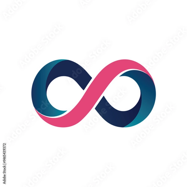 Obraz Modern Abstract Infinity Loop Logo Concept