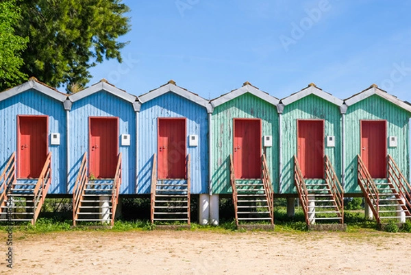 Obraz cabana praia colorida pesca interior