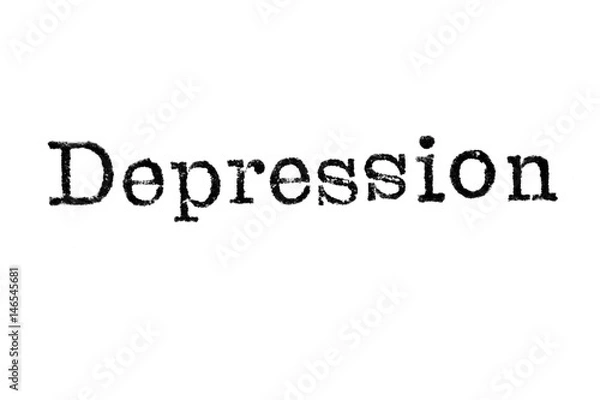 Fototapeta The word "Drug Addict" from a typewriter on a white background