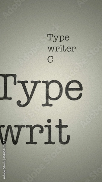 Fototapeta Simple Typewritten Caption