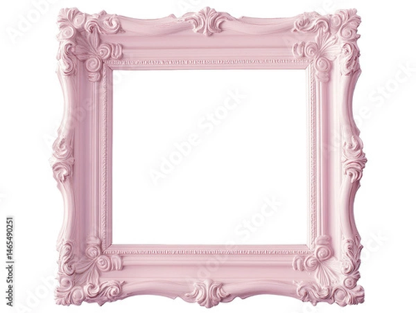 Obraz Isolated light pink baroque frame