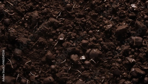 Obraz Close-up of fertile dark soil

