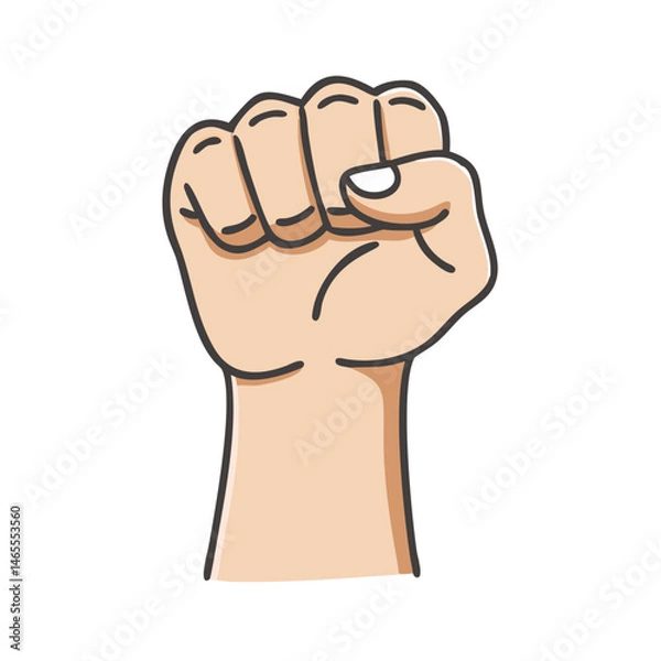 Obraz raised fist icon, raised fist vector illustration-simple illustration of raised fist, perfect for raised fist logos and icons