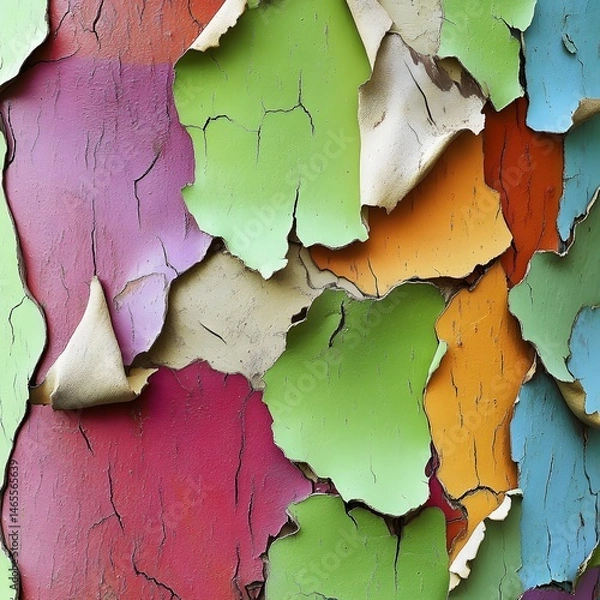 Obraz Abstract Colorful Peeling Paint Texture Background