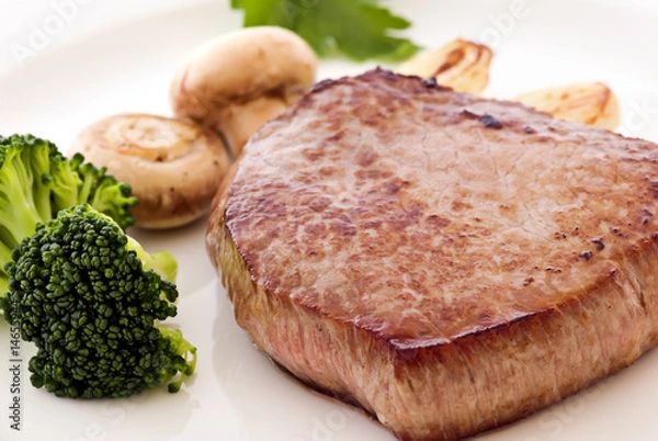 Obraz Steak mit Gemüse