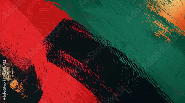 Obraz Black history or juneteenth freedom day background. African American. State holiday design shape style. suitable for banner, poster