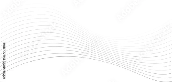 Obraz Striped Transition from Black to White Waves