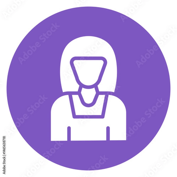 Obraz Bold Glyph Maid Circle Icon