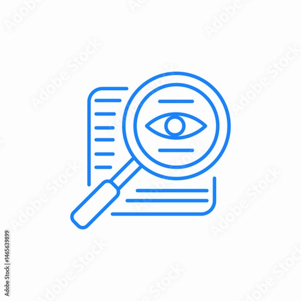 Obraz data review visibility icon sign vector