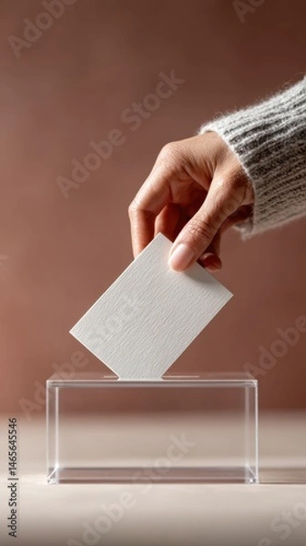 Obraz Minimalist elegance in democratic participation the act of voting