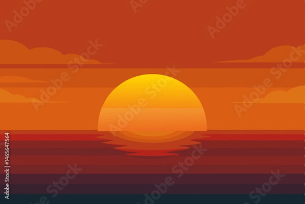 Fototapeta sunset over the sea 